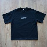 balance black tee