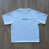 balance white tee