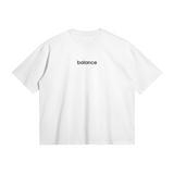 balance white tee